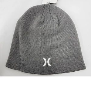 Hurley Icon Staple Beanie Men's One Size Gray Embroidered Logo